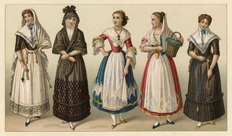 Spanien kostume af French School