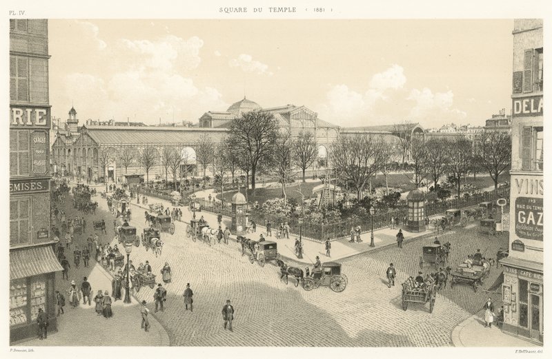 Square du Temple, 1881 af French School
