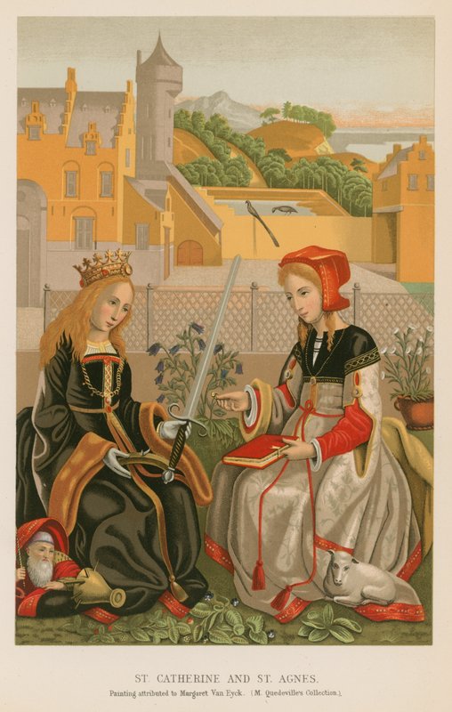 St. Catherine og St. Agnes af French School