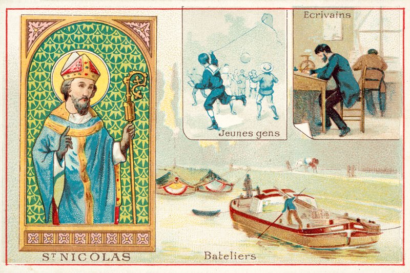 St Nicholas (chromolitho) af French School