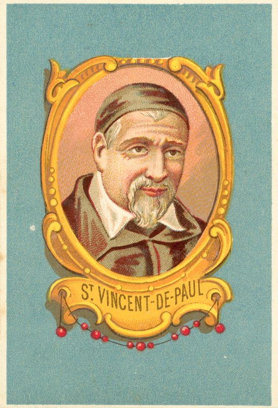 St Vincent-de-Paul (farve litho) af French School