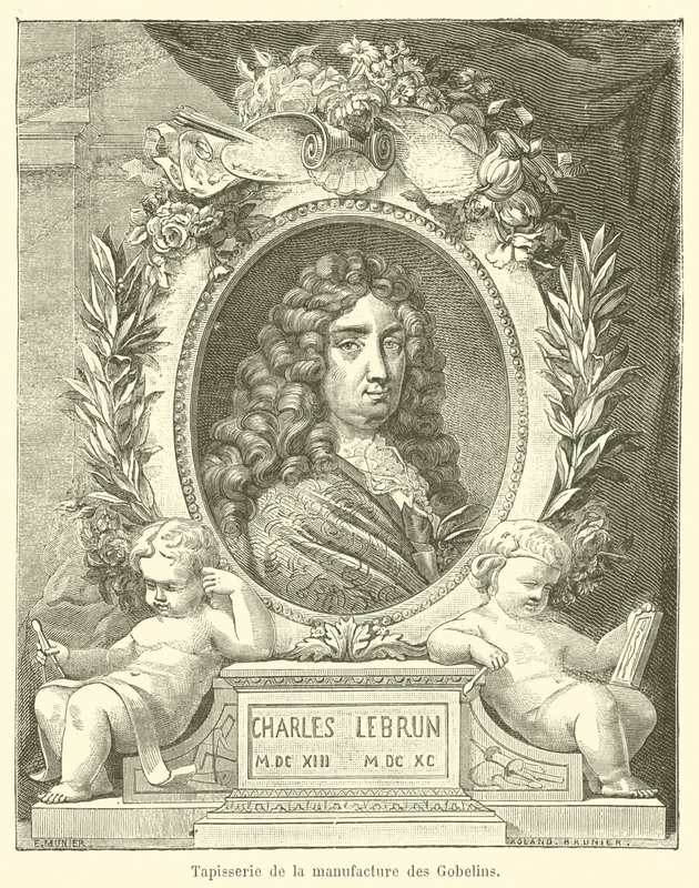 Tapet fra Gobelins fabrikken (gravering) af French School