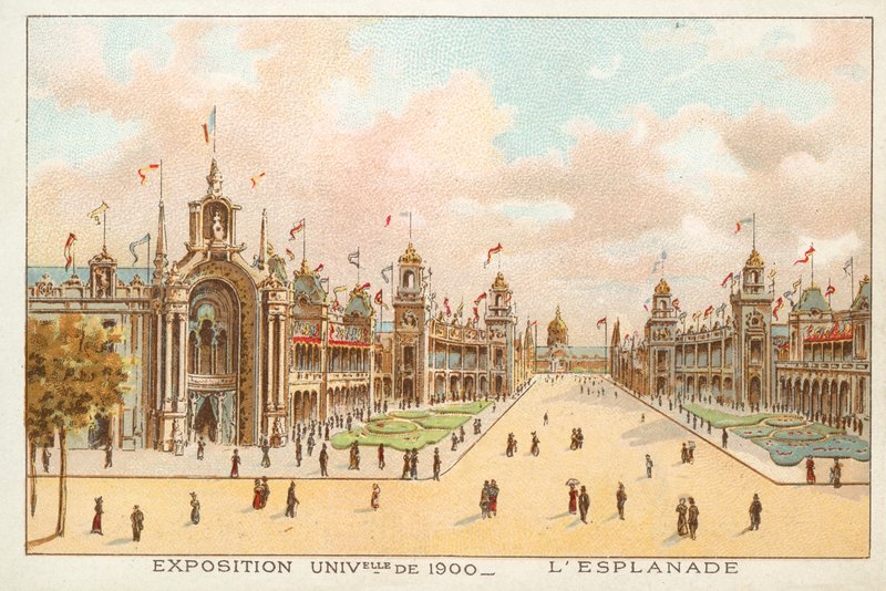 The Esplanade, Exposition Universelle 1900, Paris (chromolitho) af French School