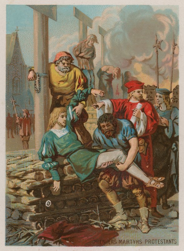De første protestantiske martyrer af French School