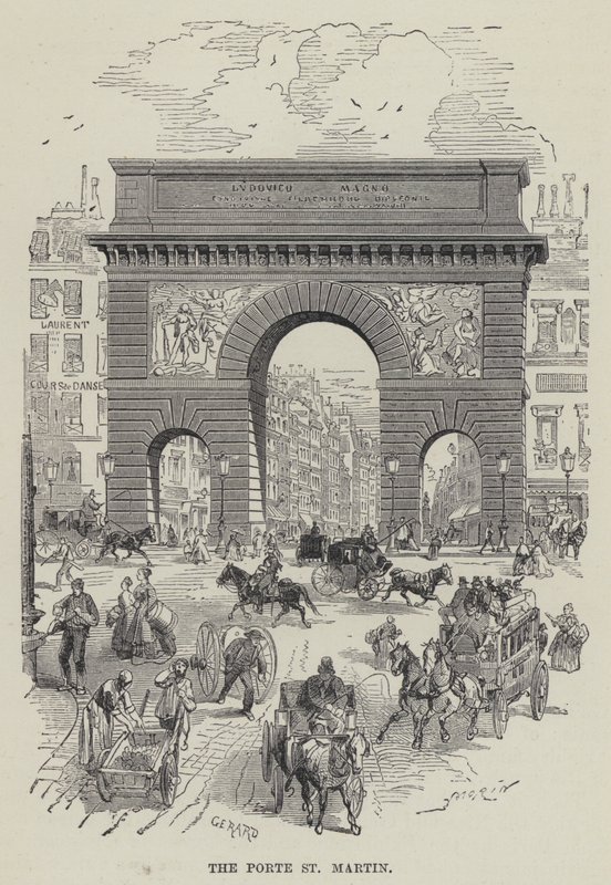 Porte St Martin (gravering) af French School