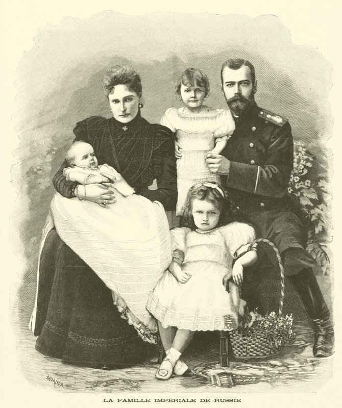 Den russiske kejserfamilie (gravering) af French School