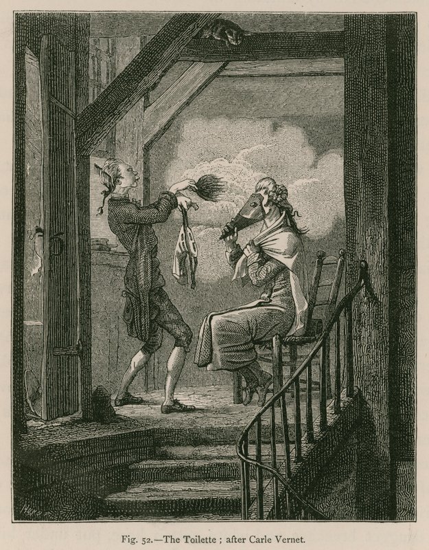 Toilettet; efter Carle Vernet af French School