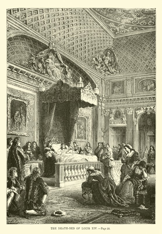 Ludvig XIVs dødsleje af French School