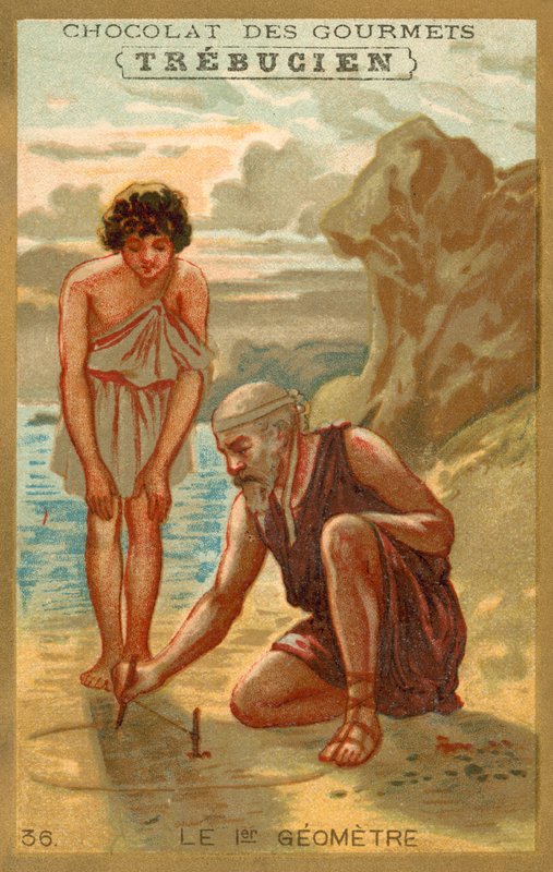 Det første geometer (chromolitho) af French School