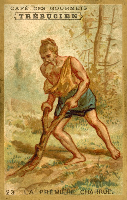 Den første plov (chromolitho) af French School