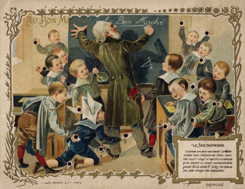 Det forbudte spil (chromolitho) af French School