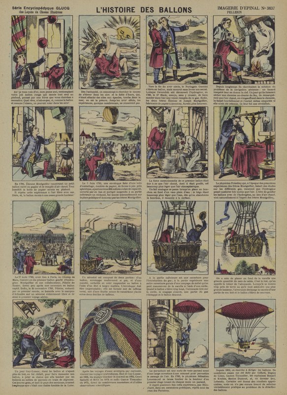Historien om balloner (farve litho) af French School