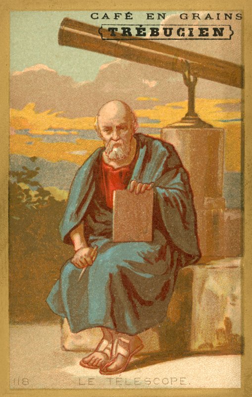Teleskopet (chromolitho) af French School