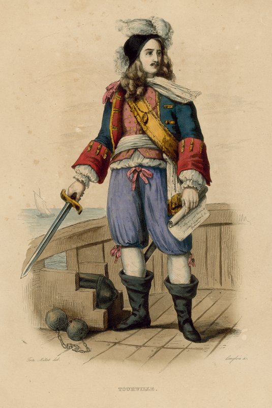 Tourville (farvet gravering) af French School