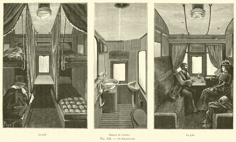 Un Wagon-Lit (gravering) af French School