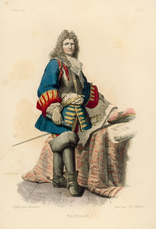 Vauban (farvet gravering) af French School