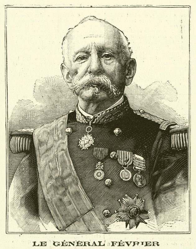 Victor Fevrier, fransk general (gravering) af French School