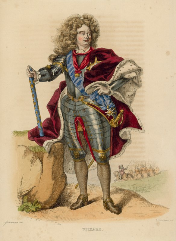 Villars (farvet gravering) af French School