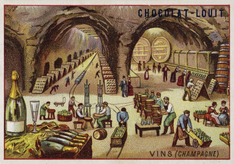 Vinfremstilling (champagne) af French School