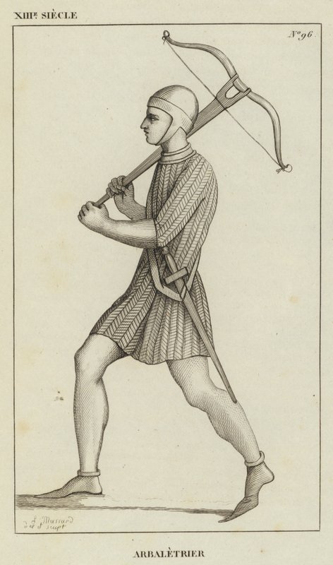 XIII Century, Crossbowman (gravering) af French School