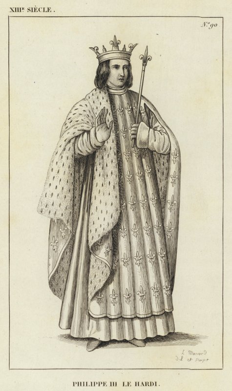 XIII århundrede, Filip III den Fed (gravering) af French School