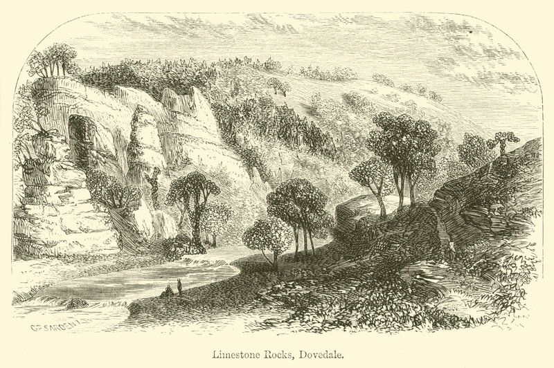 Kalkstensklipper, Dovedale af G. F. Sargent