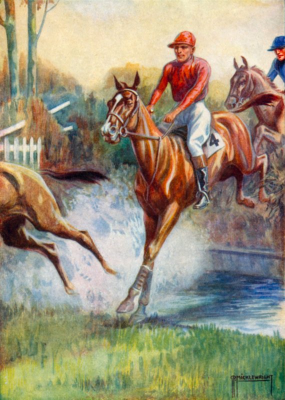 Illustration til Black Beauty (farve litho) af G.P. Micklewright