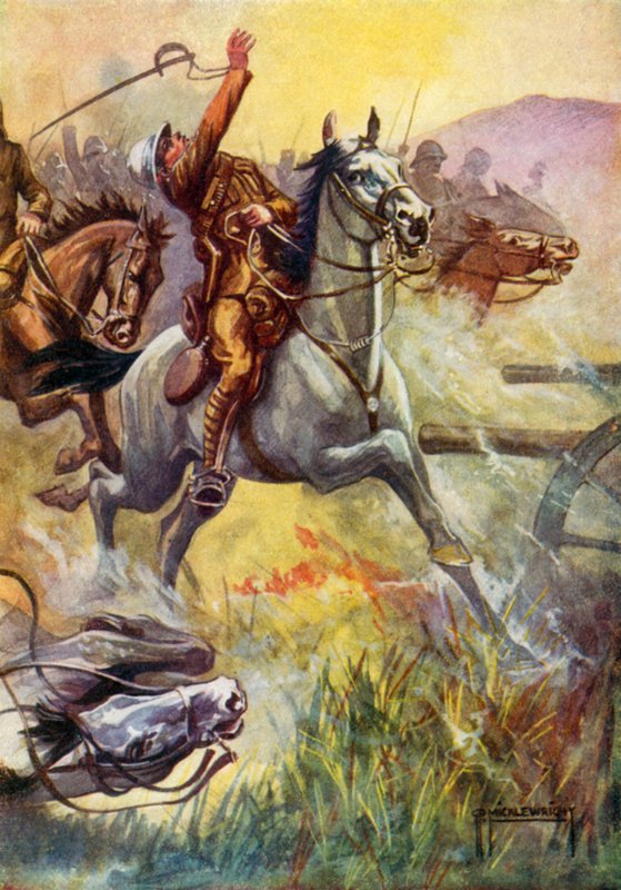 Illustration til Black Beauty (farve litho) af G.P. Micklewright