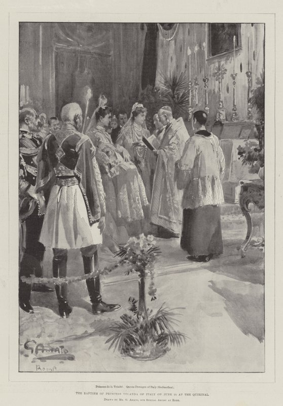 Dåb af prinsesse Yolanda af Italien den 15. juni i Quirinalen af G.S. Amato