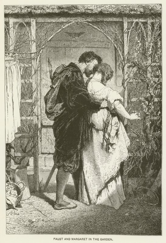 Faust og Margaret i haven af Gabriel Max