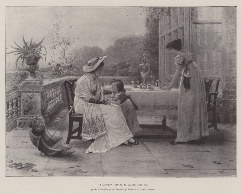 Tante, i Udstillingen af Instituttet for Malere i Vandfarver af George Goodwin Kilburne