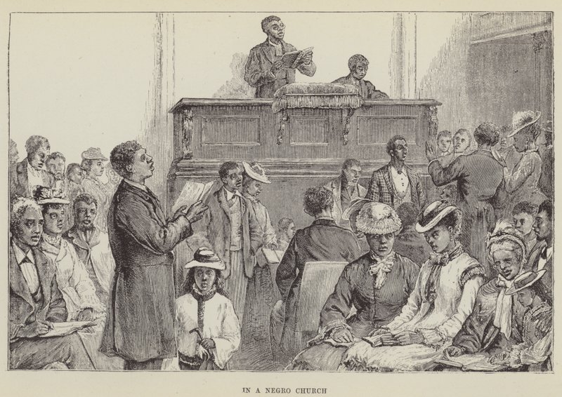 I en sort kirke (gravering) af George Augustus Sala