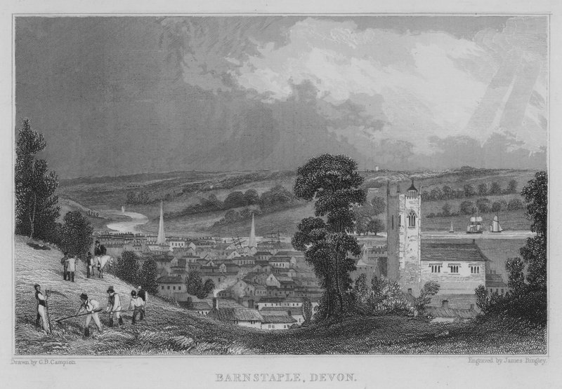 Barnstaple, Devon (gravering) af George Bryant Campion