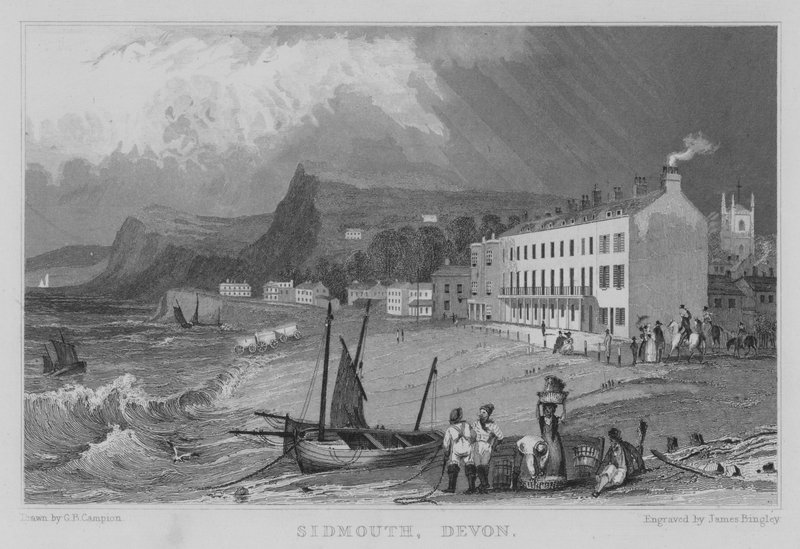 Sidmouth, Devon (gravering) af George Bryant Campion