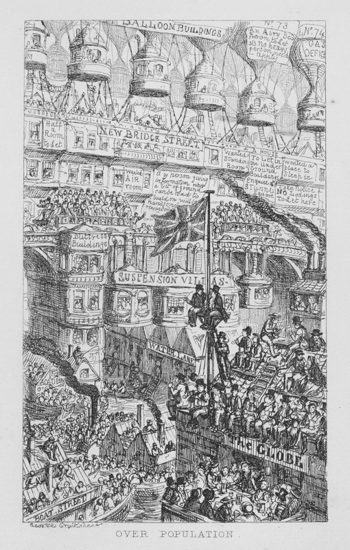 Over befolkning (gravering) af George Cruikshank