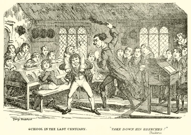 Skole i forrige århundrede af George Cruikshank