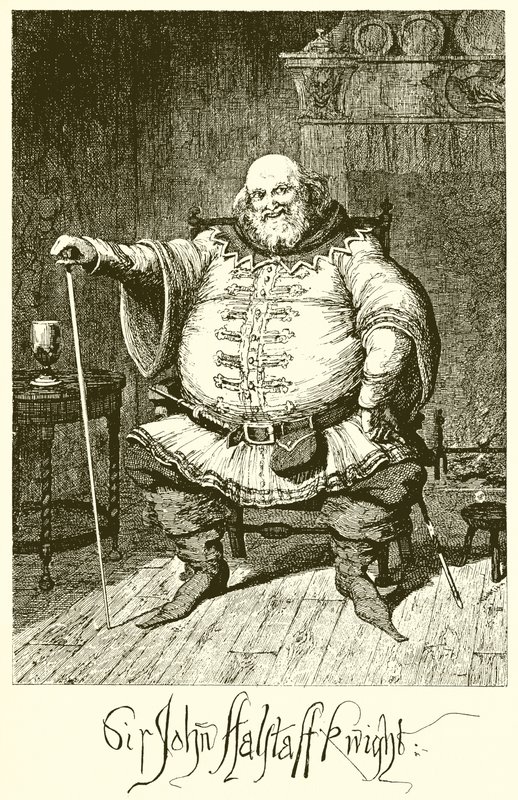 Sir John Falstaff af George Cruikshank