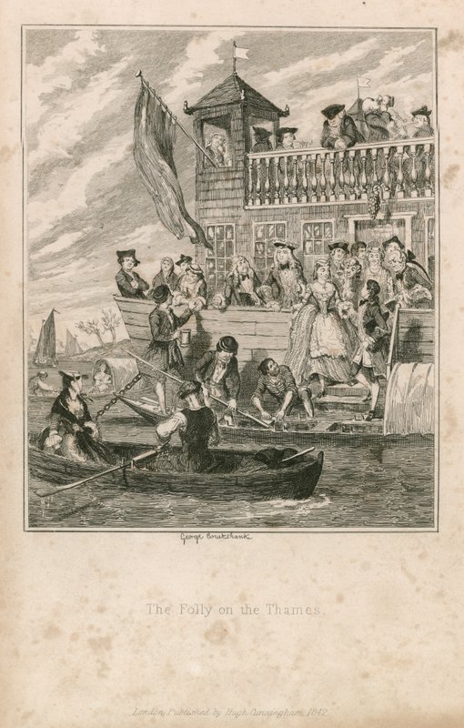 Dårskaben ved Themsen af George Cruikshank