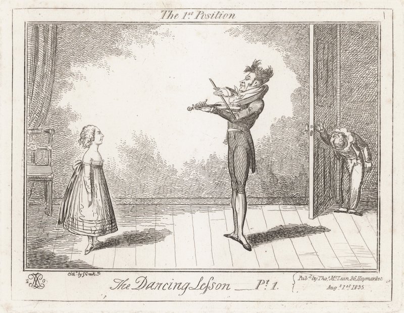 Dansetimen: den første stilling af George Cruikshank