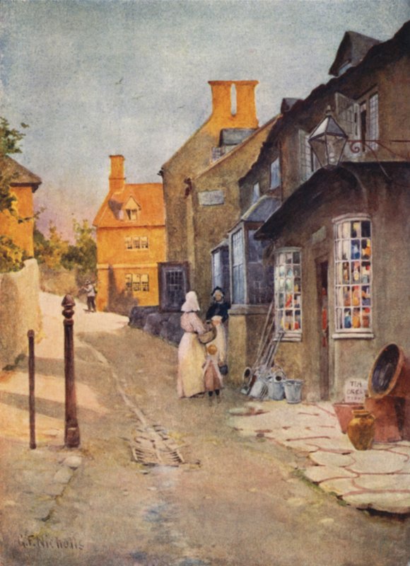 En Cotswold Village-butik af George Franck Nicholls