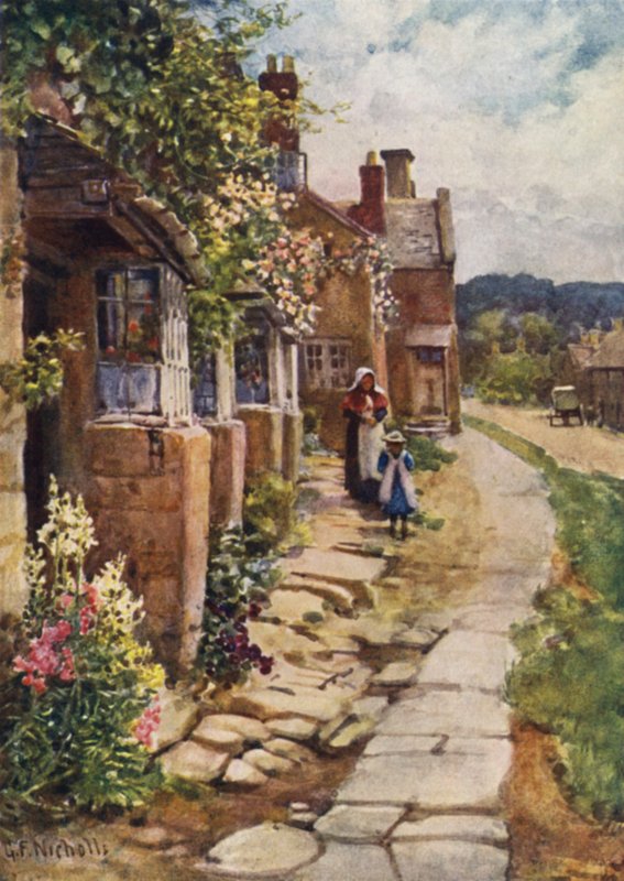 Gamle huse, Broadway af George Franck Nicholls