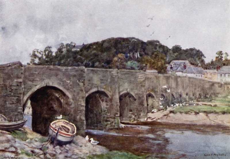 Wadebridge (farve litho) af George Franck Nicholls