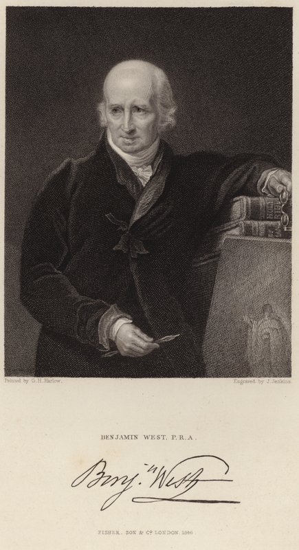 Portræt af Benjamin West af George Henry Harlow
