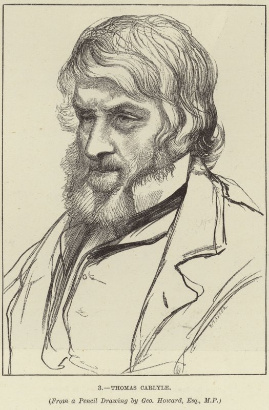 Portræt af Thomas Carlyle af George Howard