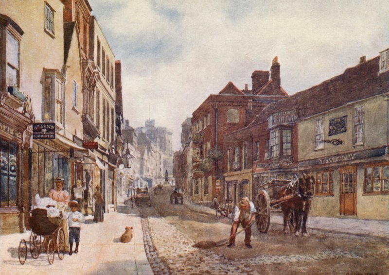 Peascod Street (farvelitografi) af George Moore Henton
