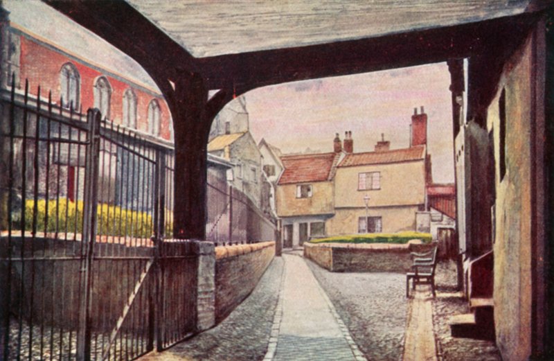 Tombland Alley (farve litho) af George Parsons Norman