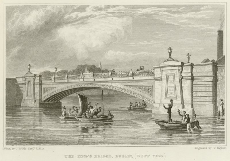 Kongebroen i Dublin af George Petrie