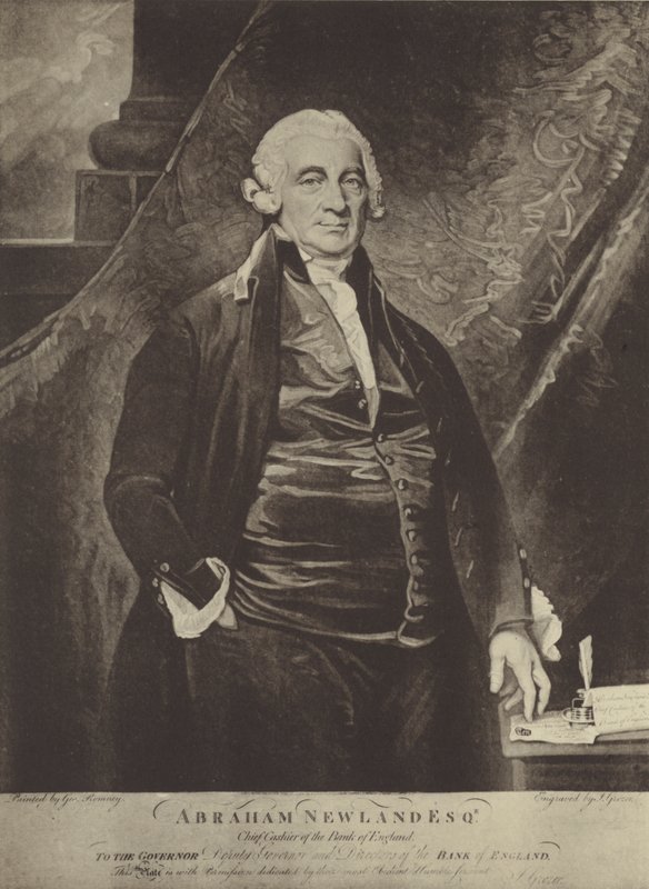Abraham Newland af George Romney