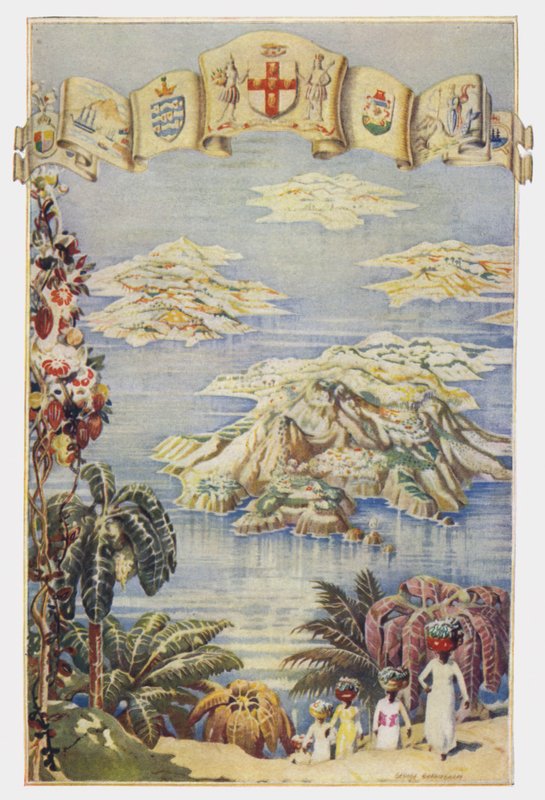 Vestindien (farve litho) af George Sheringham