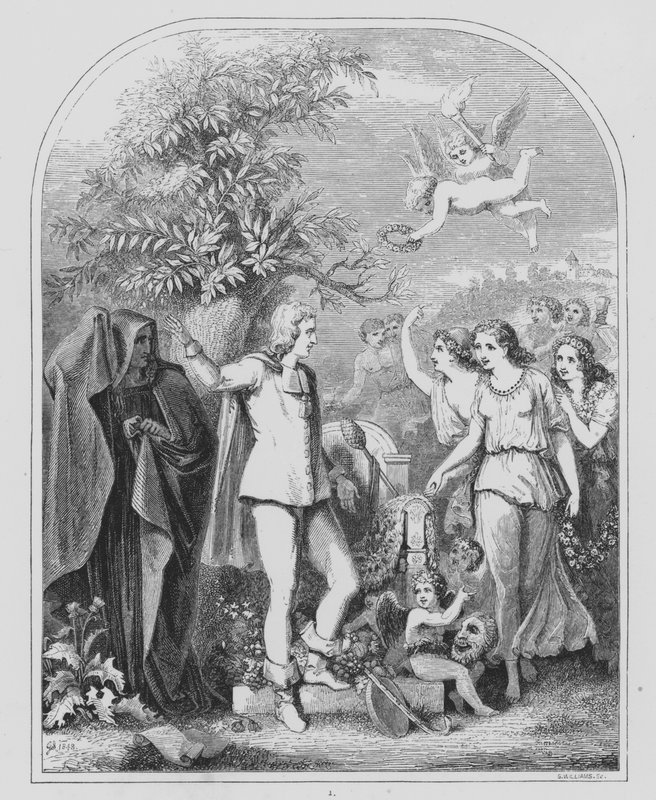 John Milton, LAllegro (gravering) af George Snr (after) Scharf